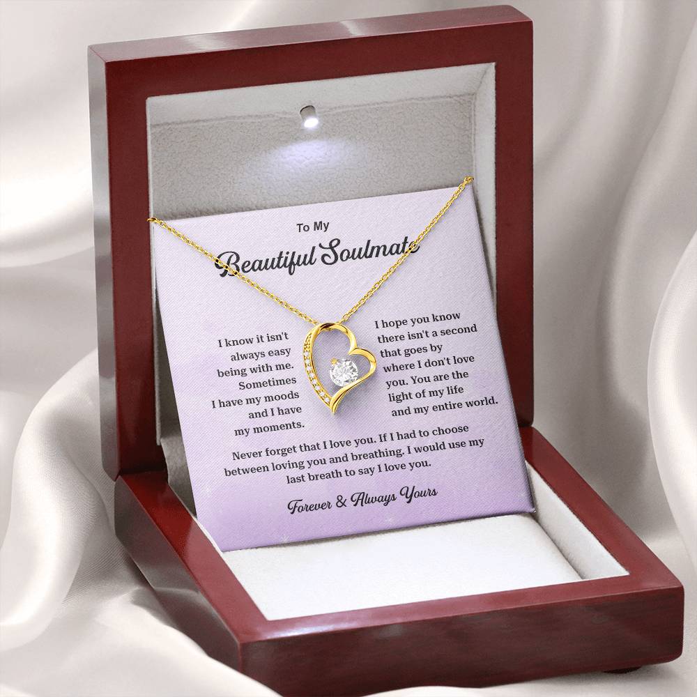 Beautiful Soulmate Necklace Gift – Message Card Box