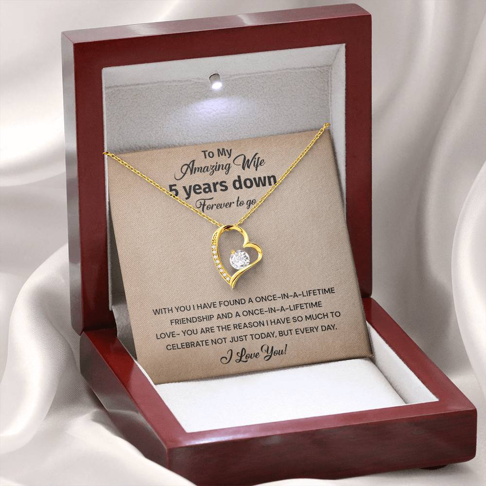 5th Anniversary Gift for Wife – Forever Love Necklace