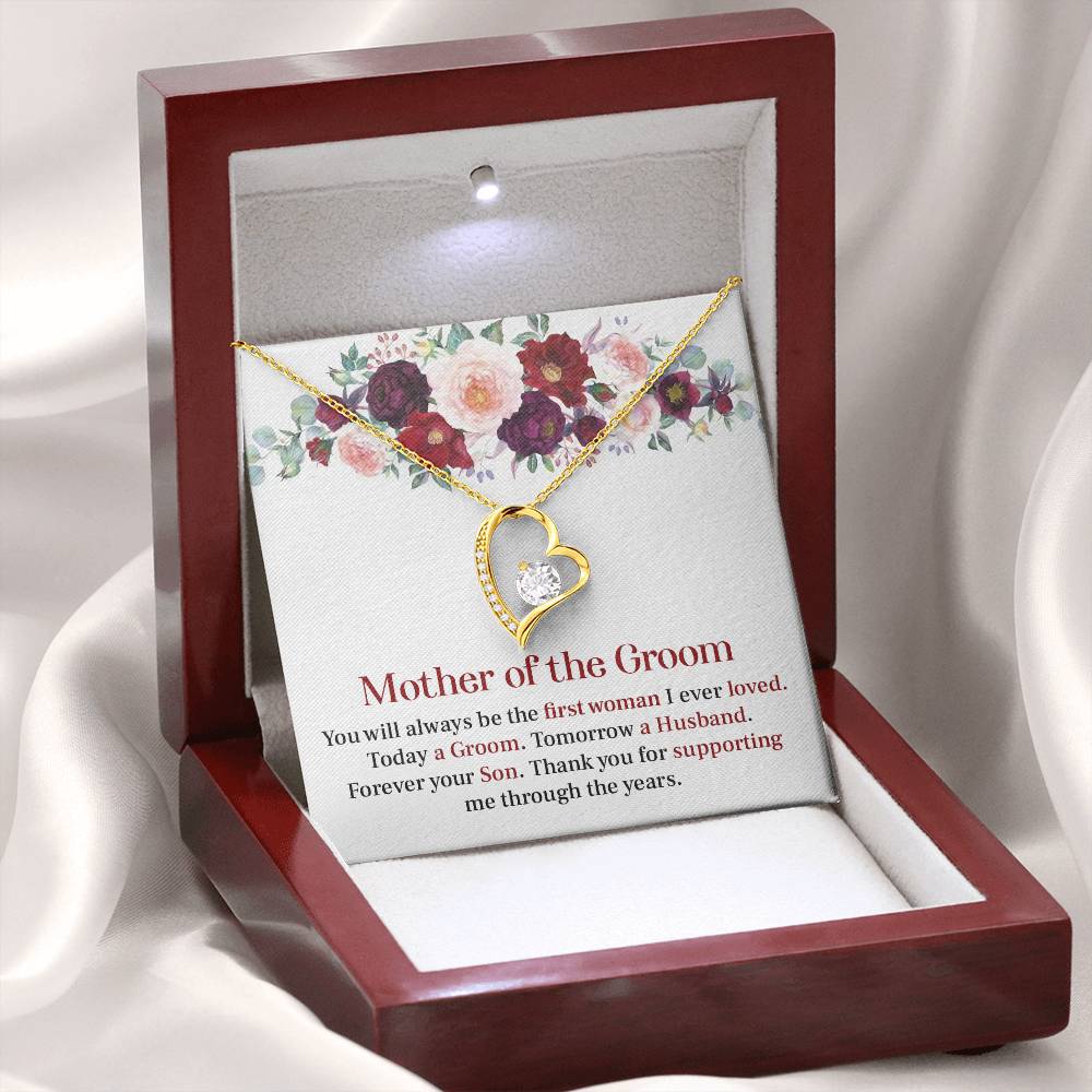 Mother of Groom Gift Necklace with Message Card