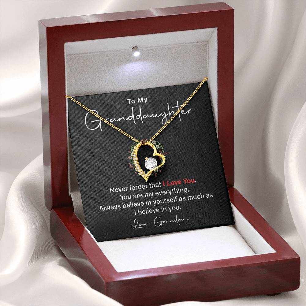 Granddaughter Necklace Gift from Grandpa – Love Message