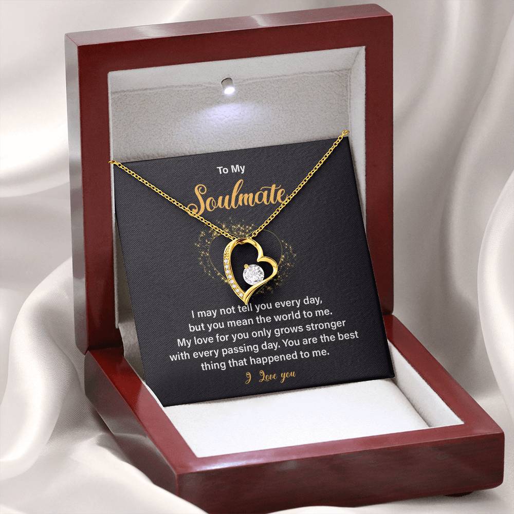 Soulmate Necklace Gift for Her – Romantic Message Box