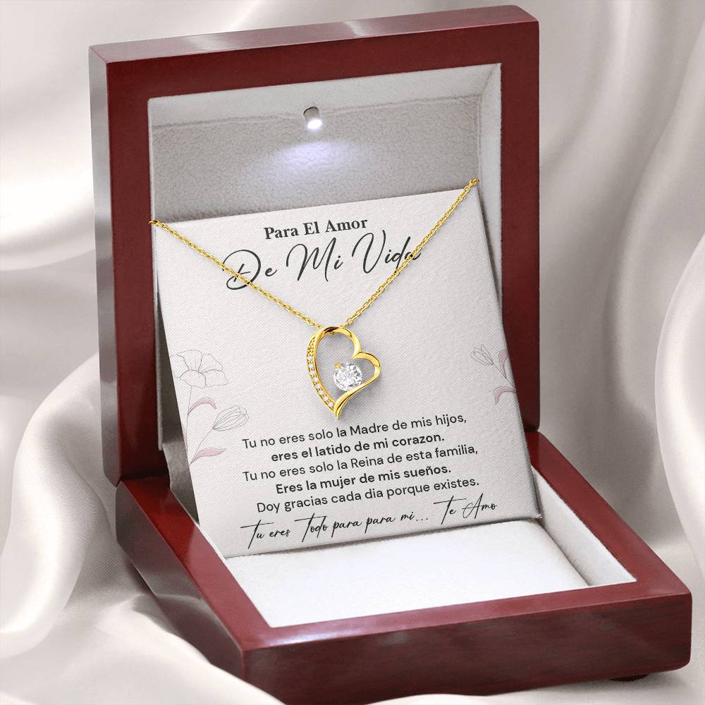 Collar Para El Amor De Mi Vida Regalo Romántico Para Esposa Latido De Mi Corazón Reina De La Familia Joyería Sentimental Para Esposa Collar Con Frase De Amor Regalo Romántico Para Mujer Especial Collar Con Mensaje De Amor Infinito