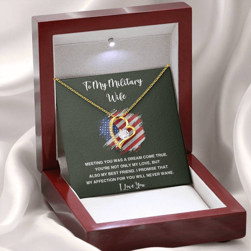 Love Gift for Military Wife – Romantic Card Inside