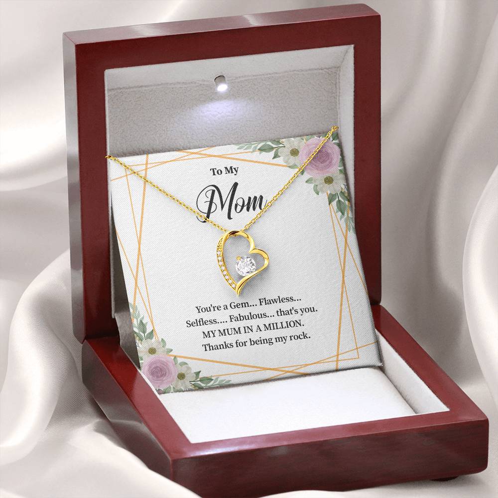 My Mom in a Million Necklace Gift with Message Card