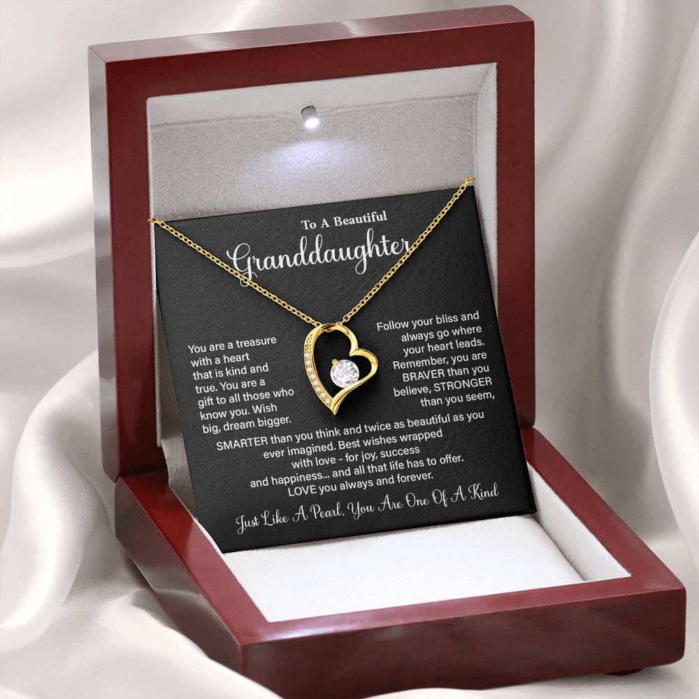 Granddaughter Necklace Gift – One of a Kind Heartfelt Message