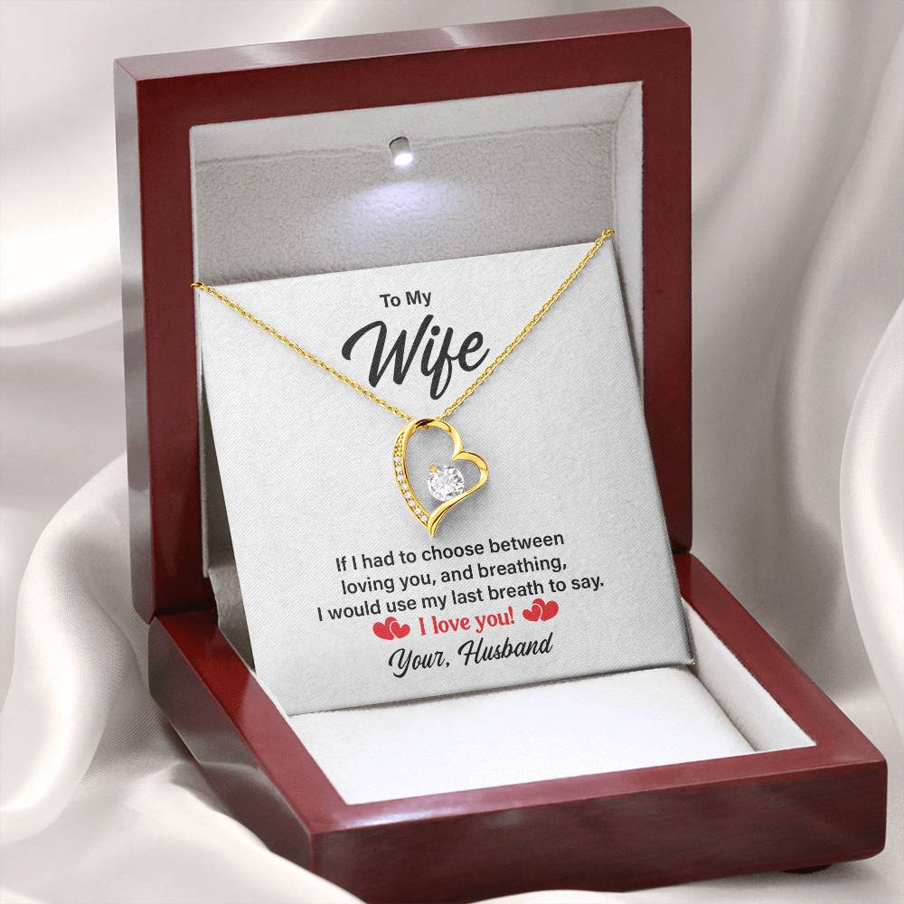 Wife Necklace Gift from Husband – Romantic Message Card