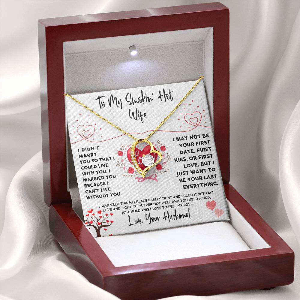 Romantic Wife Necklace Gift from Husband with Card