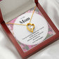 Daughter to Mom Necklace Gift with Message Card
