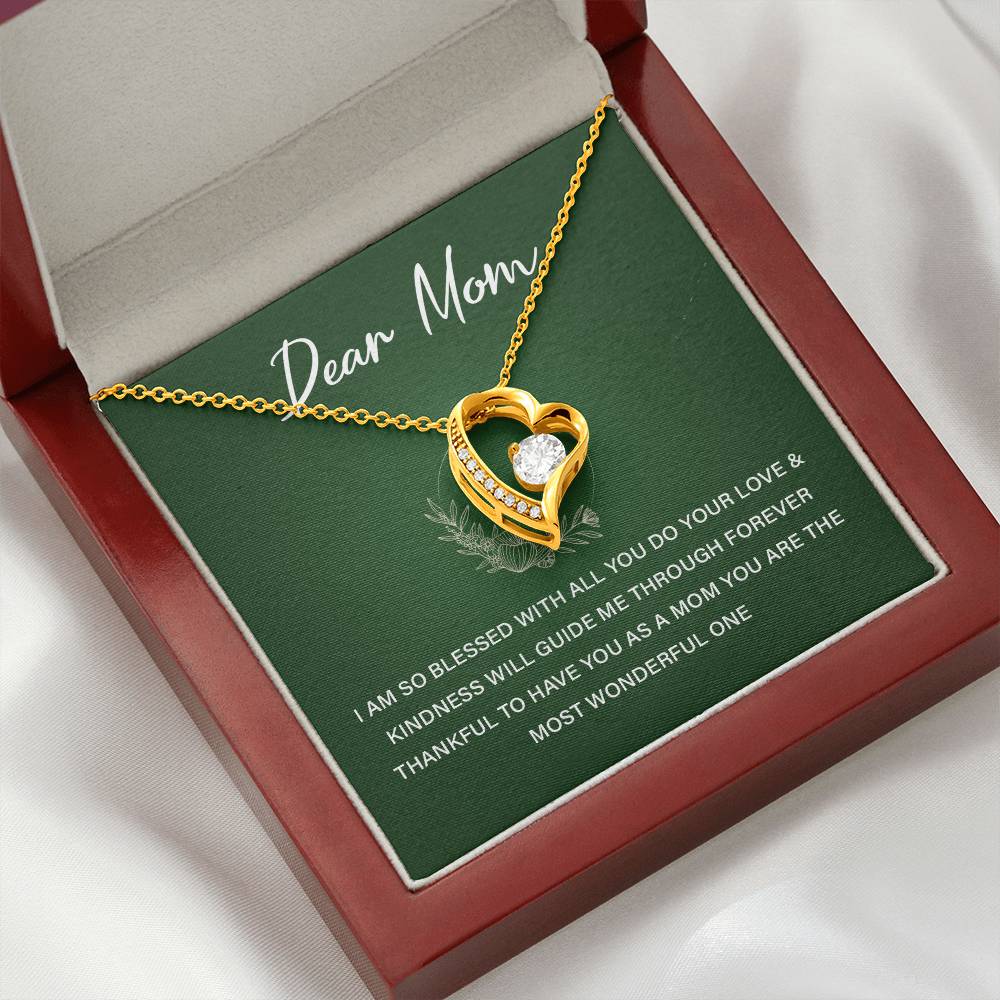 Dear Mom Blessed To Have You Necklace Love You Mom Necklace Best Mom Ever Necklace Eternal Bond With Mom Necklace Meaning Thoughtful Gift For Mindful Gift For Mom Necklace For Family Bond Dear Mom Necklace Gift