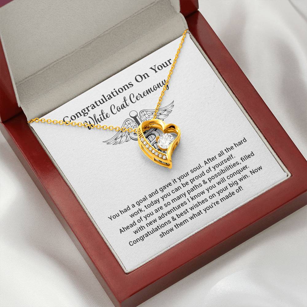 Congratulations On Your White Coat Ceremony Congratulations Necklace Inspirational Jewelry Gift Meaningful Gift For Graduates New Adventures Necklace Motivational Jewelry Personal Growth Jewelry Best Wishes Necklace