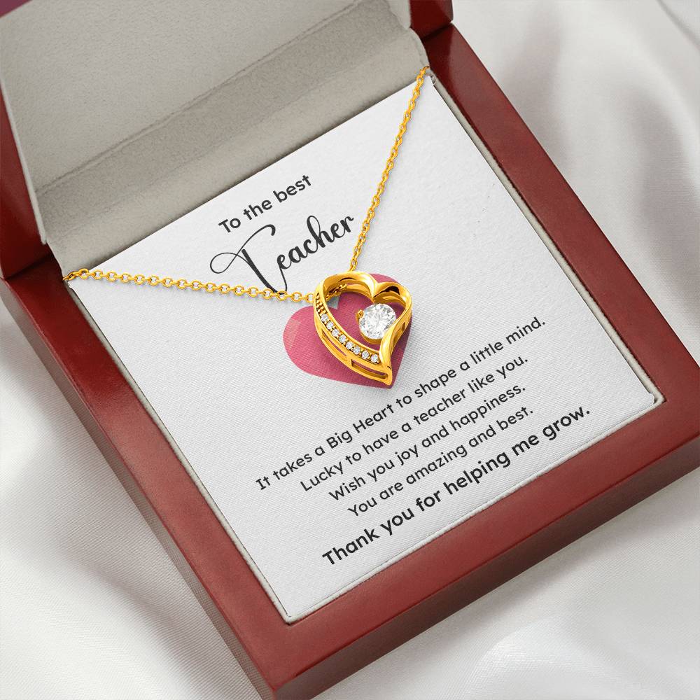 To The Best Teacher Best Teacher Gift Teacher Appreciation Necklace Lucky To Have You Necklace Unique Gift For A Great Teacher Emotional Connection Necklace Supportive Gift For Teachers You Are The Best Necklace