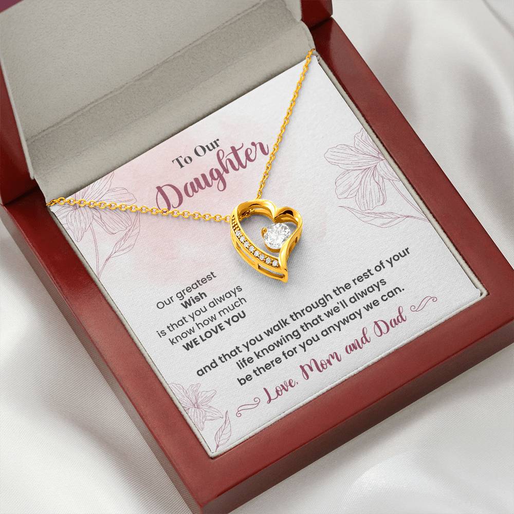 To Our Daughter Heartfelt Jewelry Gift Gift From Your Mom And Dad Caring Gift For Daughter Supportive Daughter Necklace Family Love Jewelry Gift Daughter's Journey Jewelry Best Wishes Jewelry Daughter's Strength Necklace Emotional Support Gift Warm Wishes