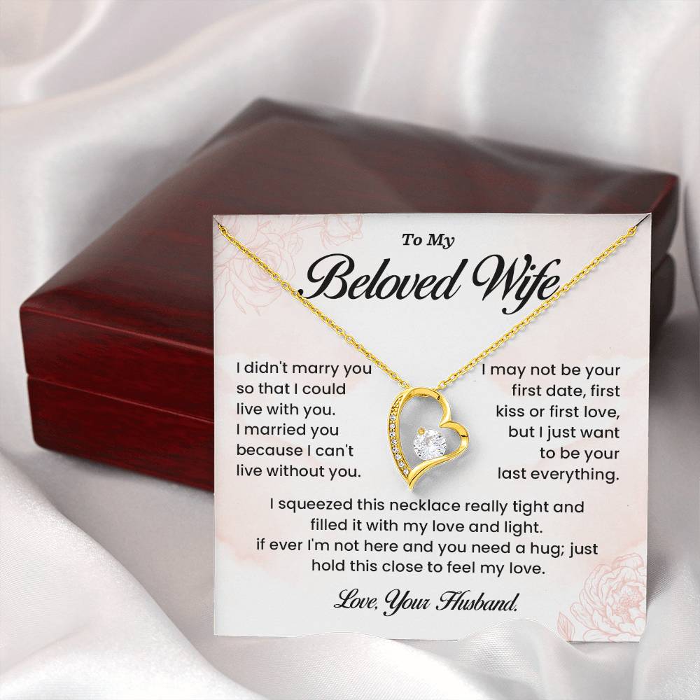 Beloved Wife Necklace Gift from Husband – Message Card