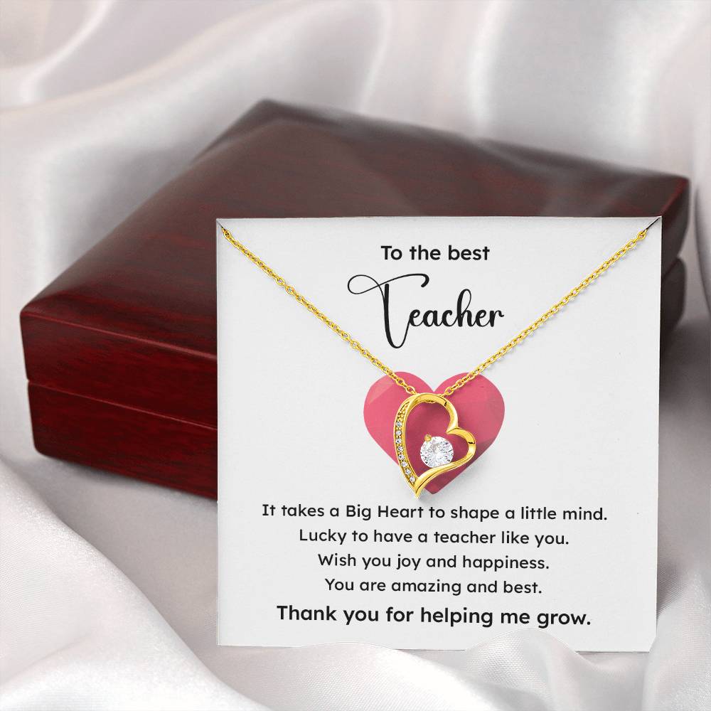 To The Best Teacher Best Teacher Gift Teacher Appreciation Necklace Lucky To Have You Necklace Unique Gift For A Great Teacher Emotional Connection Necklace Supportive Gift For Teachers You Are The Best Necklace