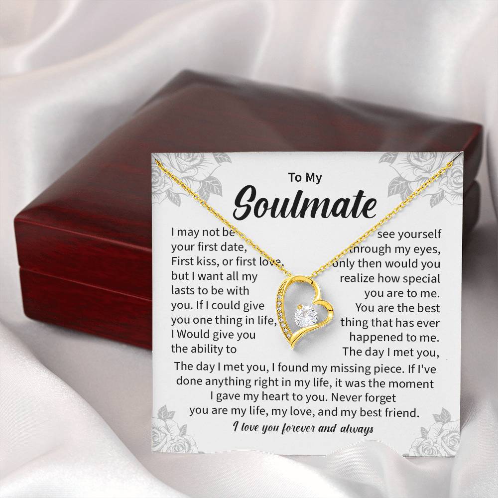 Soulmate Heart Necklace Gift for Her – Gift Box