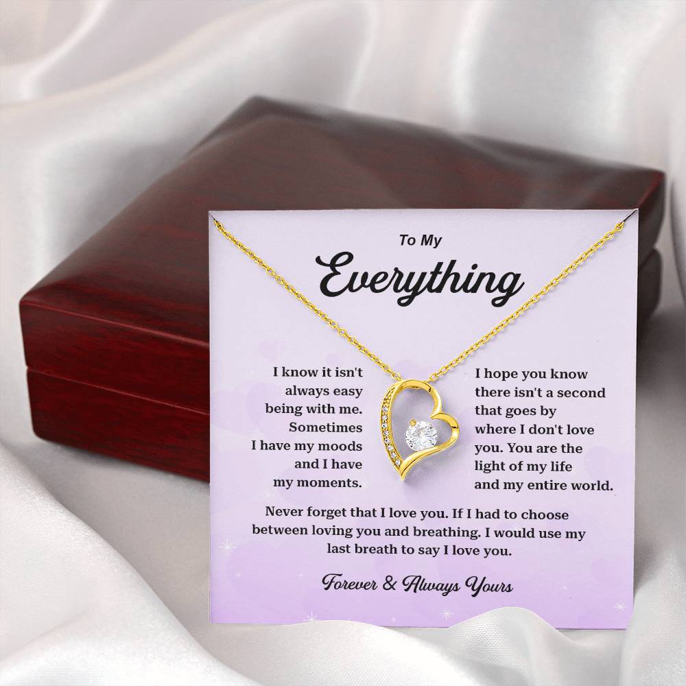 To My Everything Necklace Gift – Message Card Box