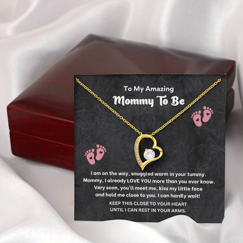 Mommy to Be Necklace Gift – Pregnancy Gift Box Jewelry