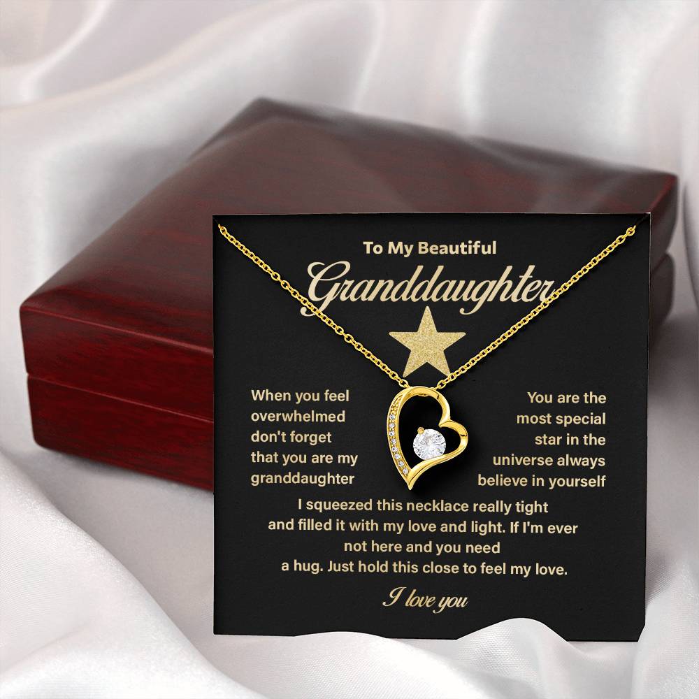 Granddaughter Necklace Gift – Star Message of Love & Strength