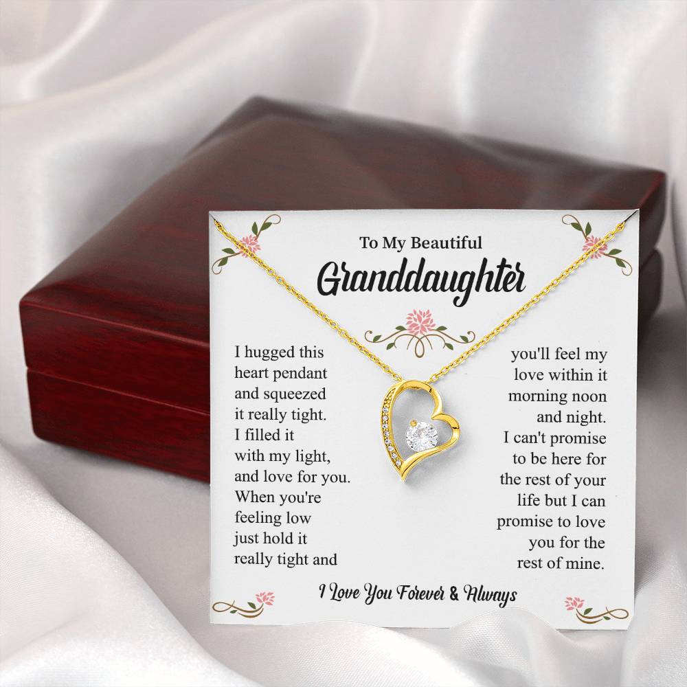 Granddaughter Necklace Gift with Love Message Card