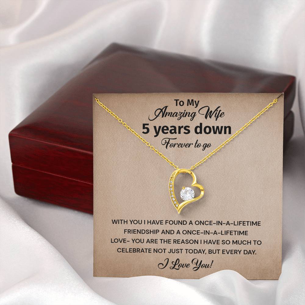 5th Anniversary Gift for Wife – Forever Love Necklace