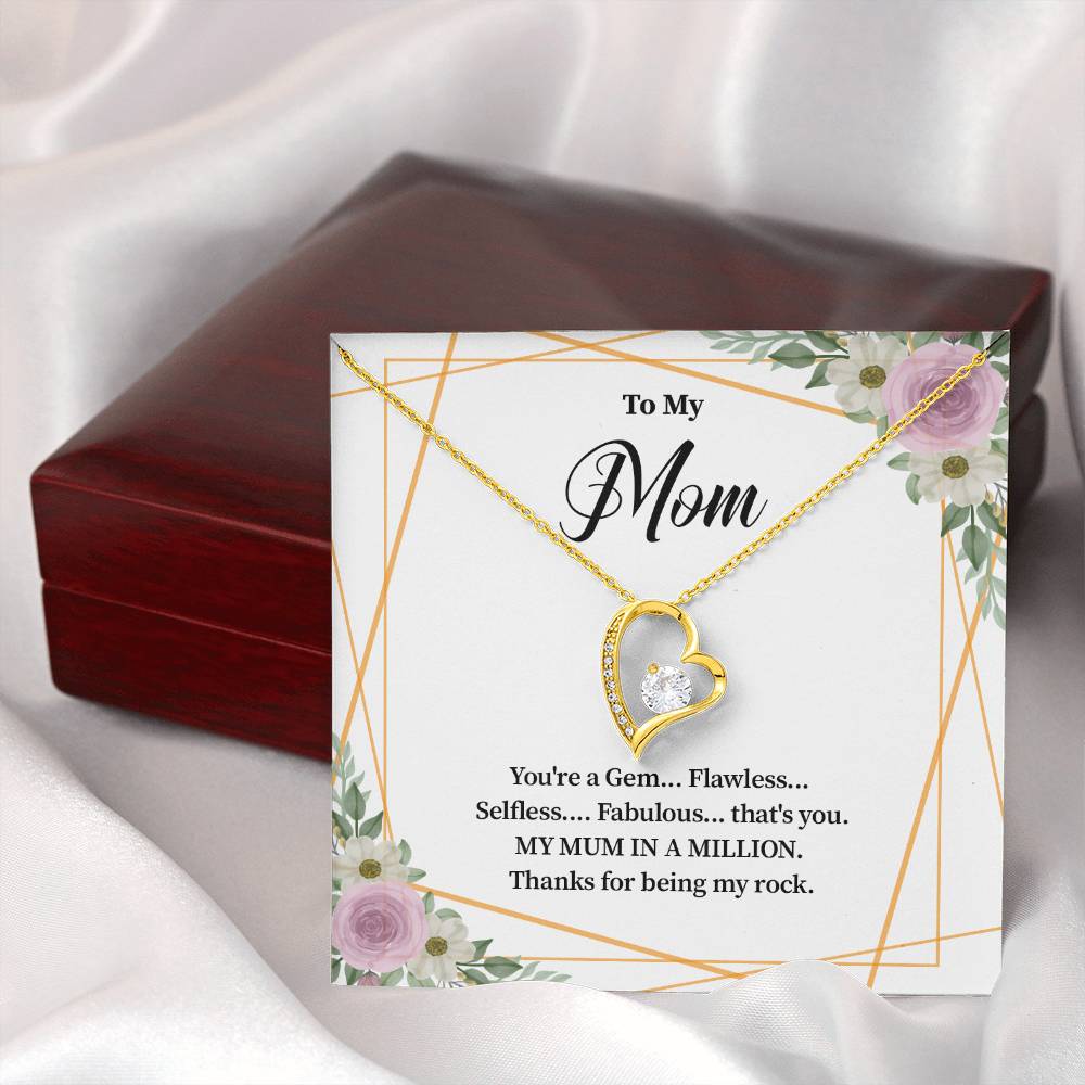 My Mom in a Million Necklace Gift with Message Card