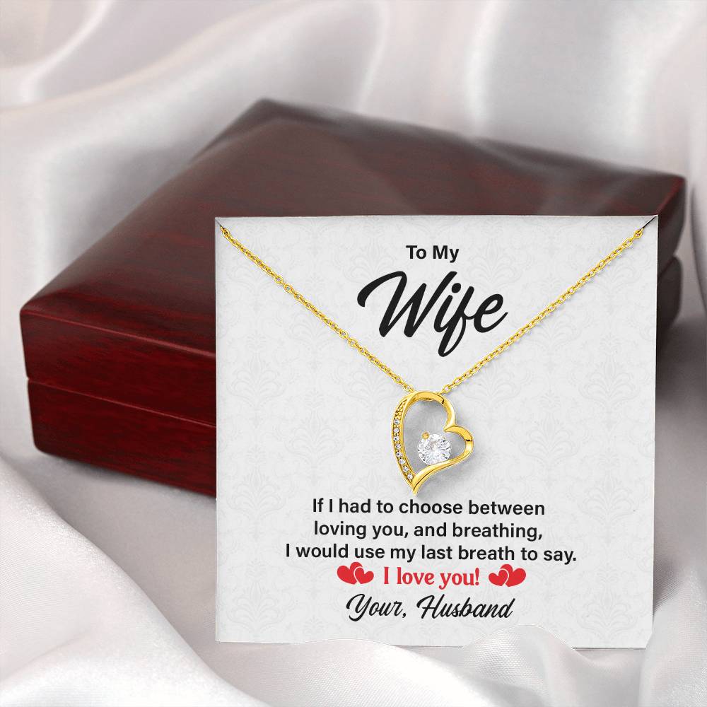 Wife Necklace Gift from Husband – Romantic Message Card