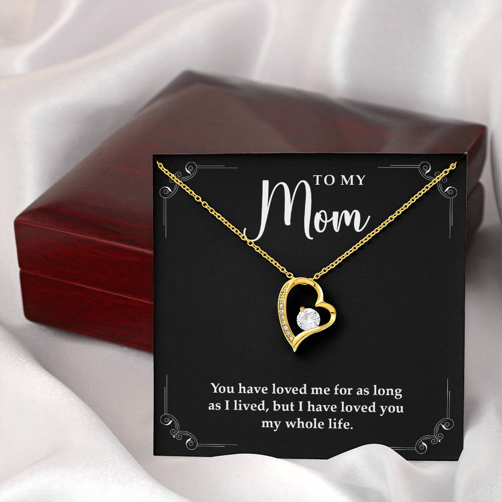 Mom Necklace Gift from Daughter – Message Card Box