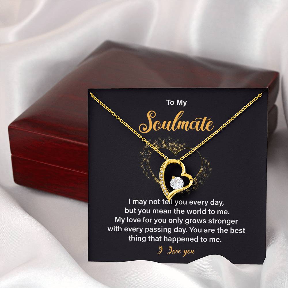 Soulmate Necklace Gift for Her – Romantic Message Box