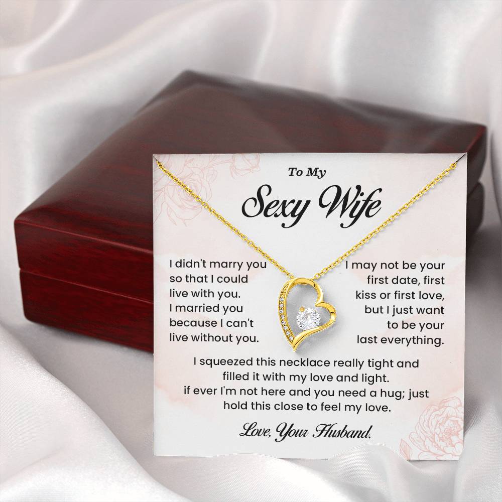Sexy Wife Necklace Gift from Husband – Message Card