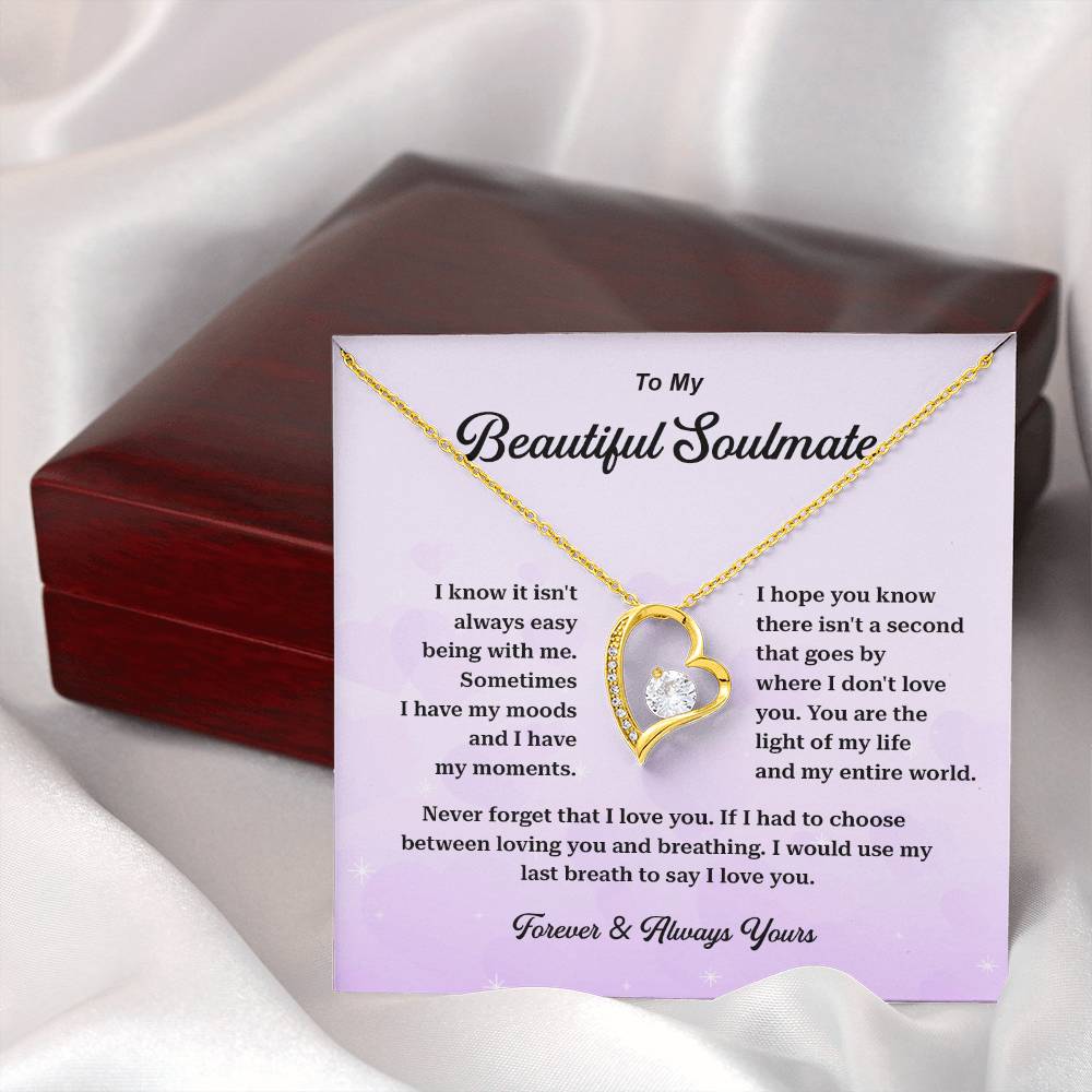 Beautiful Soulmate Necklace Gift – Message Card Box