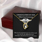 White Coat Ceremony Necklace Gift with Congratulations Card