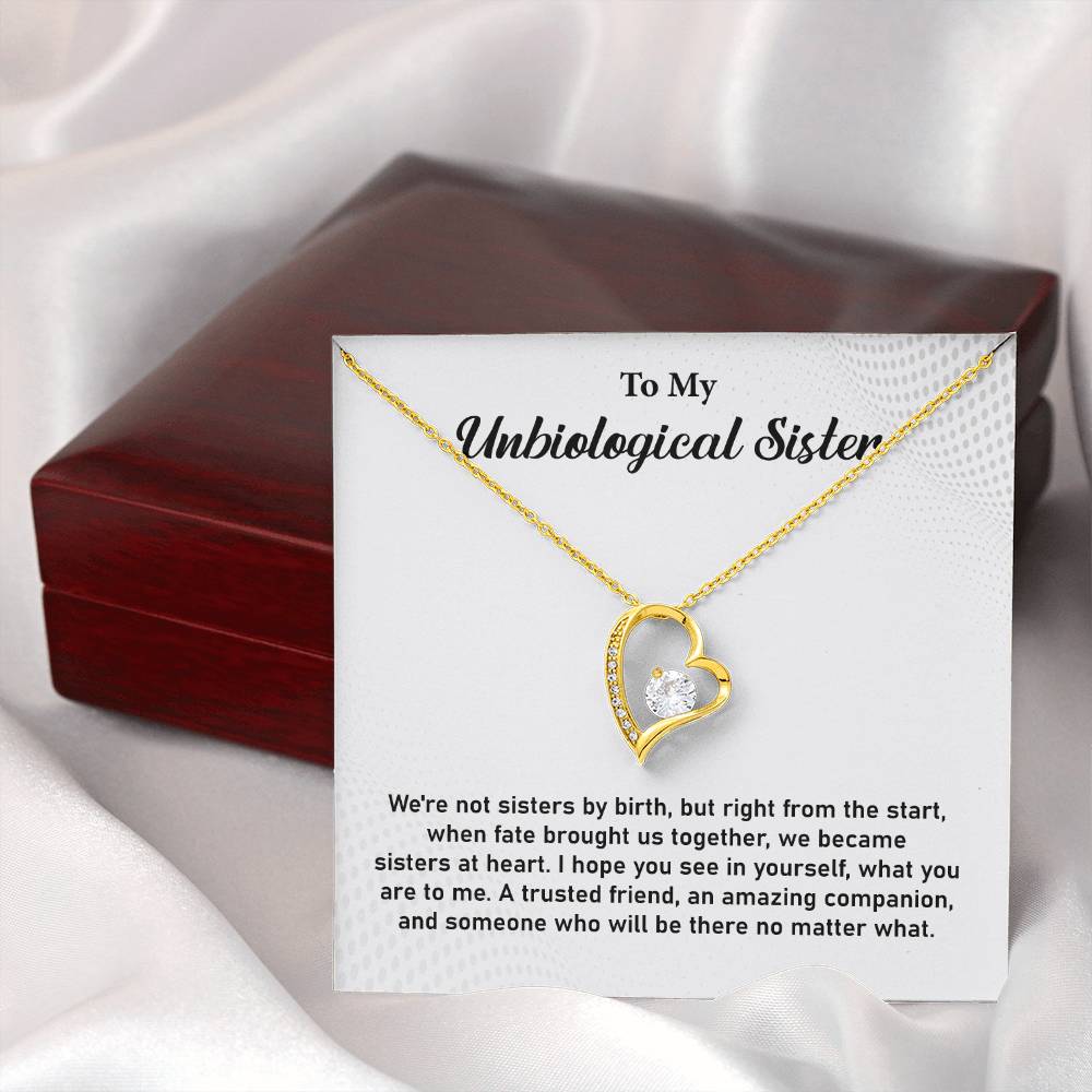 To My Unbiological Sister Necklace Gift