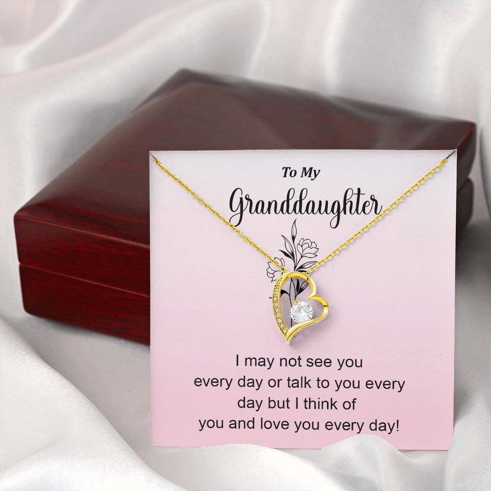To My Granddaughter Necklace – Love You Every Day Gift Box