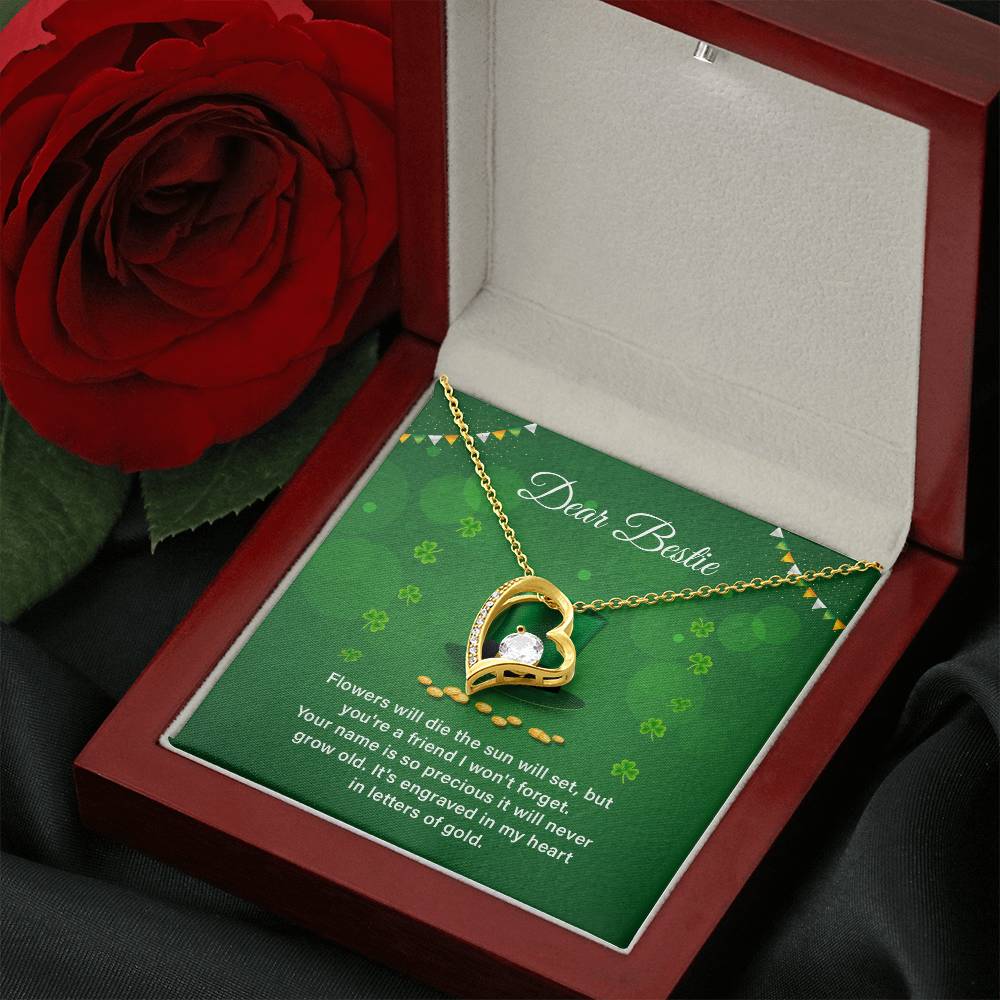 Dear Bestie, Friends Forever Keepsake Timeless Bonds Of Friendship Heartfelt Sentiments For Friends Golden Memories Jewelry Celebrate Our Connection Friendship Appreciation Gift Best Friend Love Necklace Gift From Brother, Sister