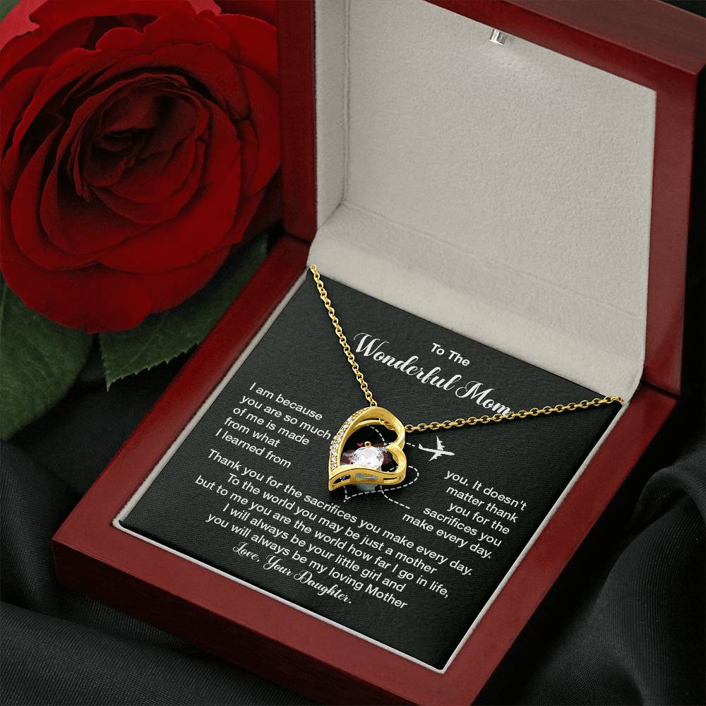 To The Wonderful Mom, Elegant Jewelry For A Mother’s Day Gift Thoughtful Necklace Sweet Gift For A Special Woman Loving Pendant Elegant Pendant For A Mother’s Bond Heartfelt Necklace For Family Bond Beautiful Necklace For A Special Connection