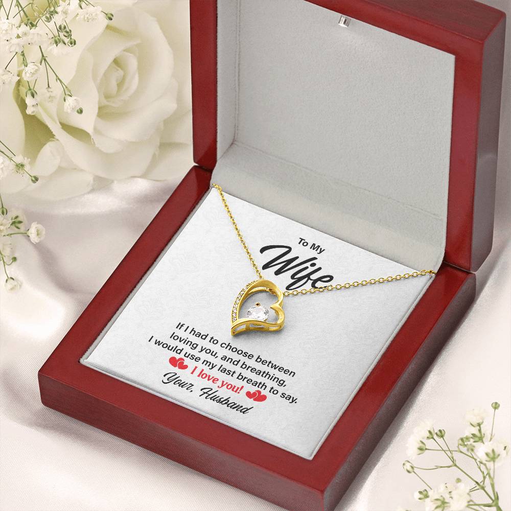 Wife Necklace Gift from Husband – Romantic Message Card