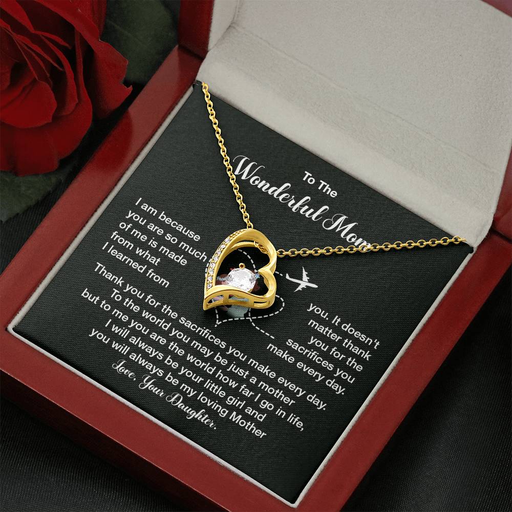 To The Wonderful Mom, Elegant Jewelry For A Mother’s Day Gift Thoughtful Necklace Sweet Gift For A Special Woman Loving Pendant Elegant Pendant For A Mother’s Bond Heartfelt Necklace For Family Bond Beautiful Necklace For A Special Connection