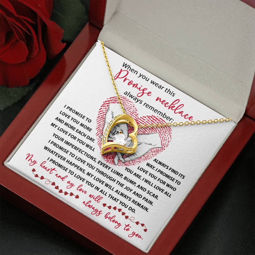 When You Wear This Promises Necklace Always Remember, Valentine's Day Gifts For Her, Birthday Gift For Women.