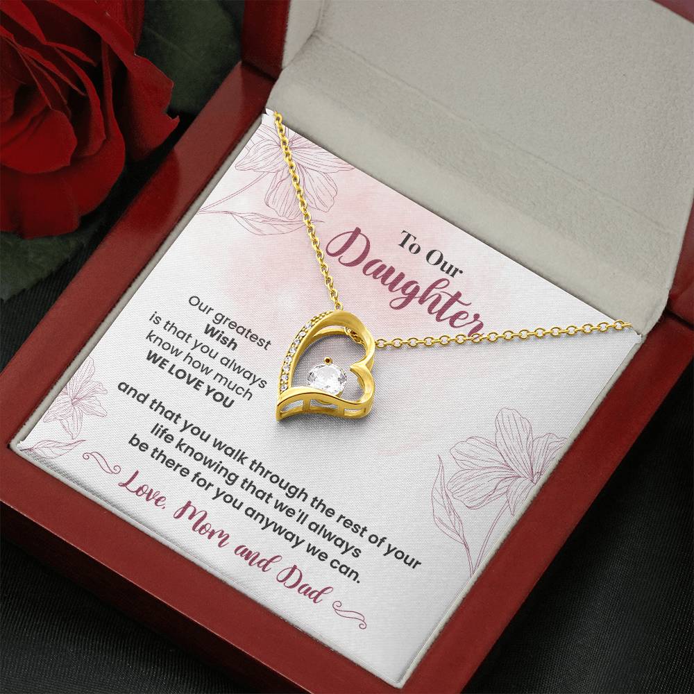 To Our Daughter Heartfelt Jewelry Gift Gift From Your Mom And Dad Caring Gift For Daughter Supportive Daughter Necklace Family Love Jewelry Gift Daughter's Journey Jewelry Best Wishes Jewelry Daughter's Strength Necklace Emotional Support Gift Warm Wishes