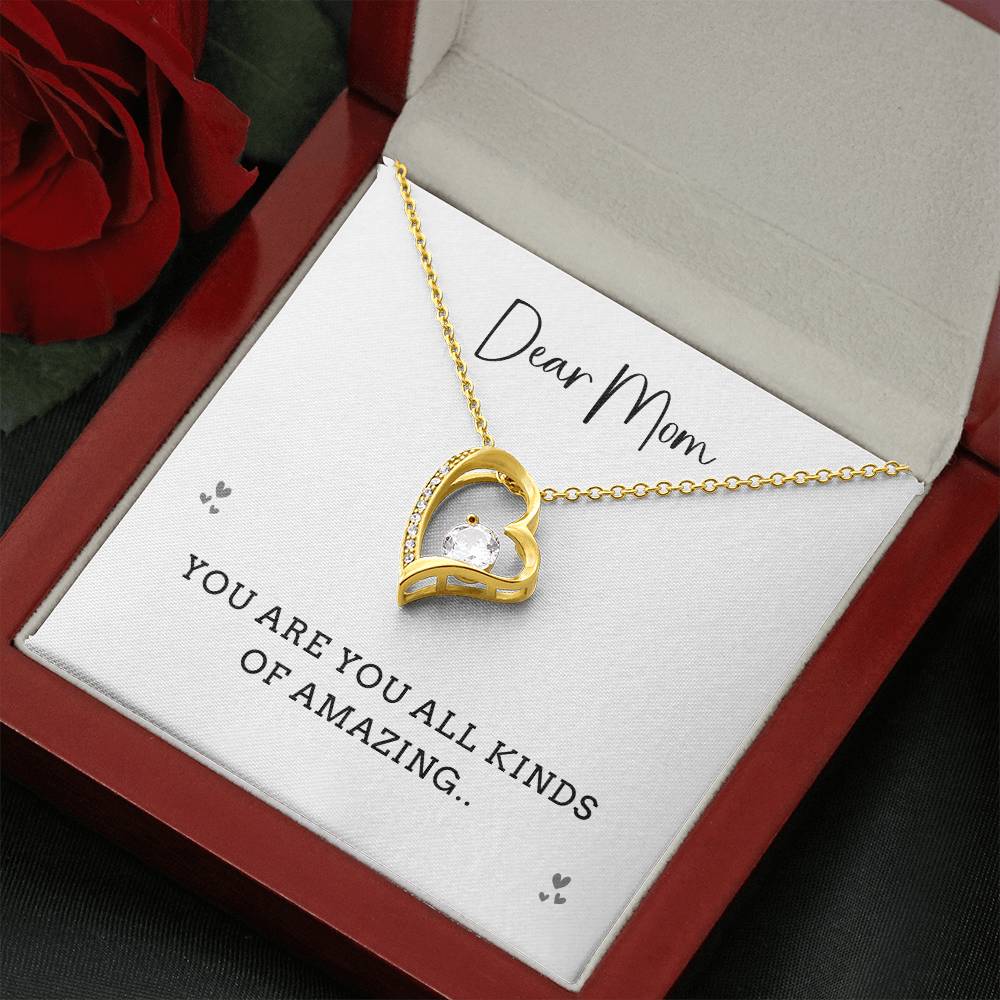 Dear Mom, Amazing Mom Necklace Gift Best Necklace Gift For Mom Inspirational Necklace Gift Thoughtful Necklace Gift Best Mother’s Day Necklace Gift Amazing Mom Celebration Necklace Gift Thoughtful Gift Necklace For Mothers