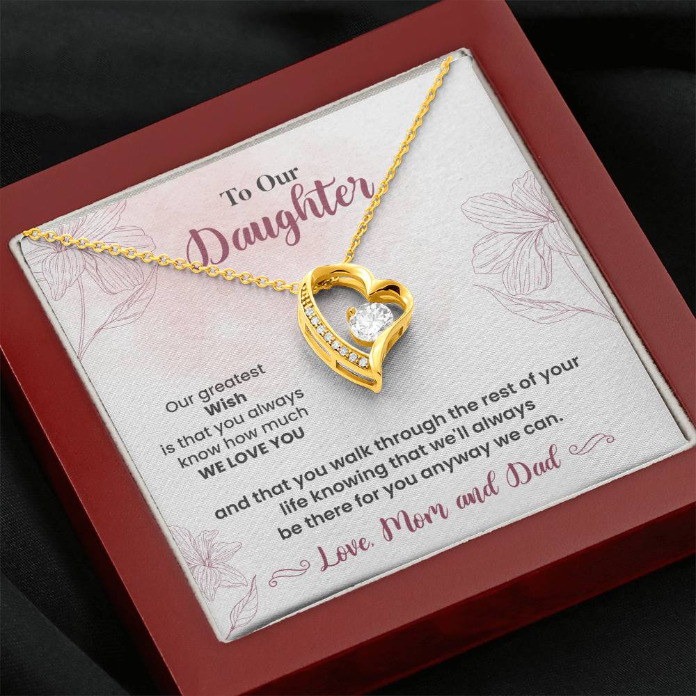 To Our Daughter Heartfelt Jewelry Gift Gift From Your Mom And Dad Caring Gift For Daughter Supportive Daughter Necklace Family Love Jewelry Gift Daughter's Journey Jewelry Best Wishes Jewelry Daughter's Strength Necklace Emotional Support Gift Warm Wishes