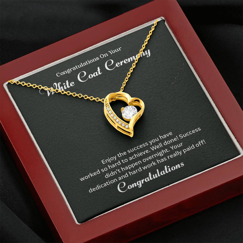 Congratulations On Your White Coat Ceremony Congratulations Necklace Inspirational Jewelry Gift Meaningful Gift For Graduates Proud Of Your Journey Necklace Celebrate Your Success Necklace Emotional Connection Necklace Jewelry For Inspiring Confidence