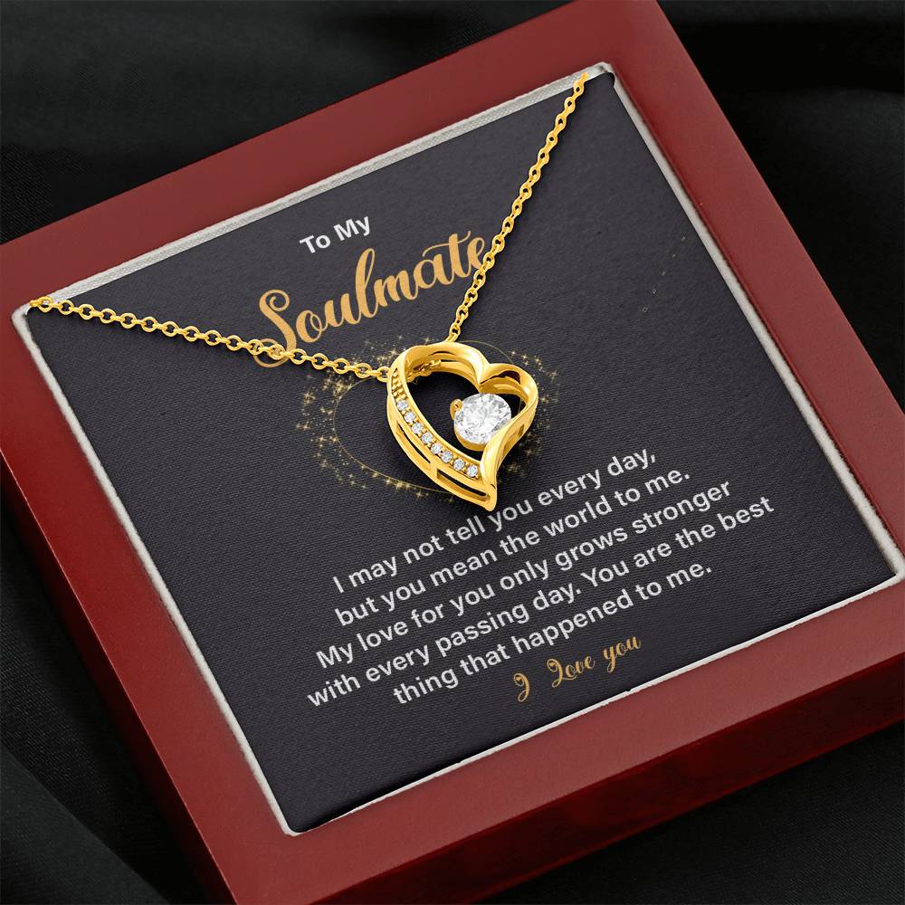 Soulmate Necklace Gift for Her – Romantic Message Box