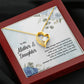 Mother Daughter Heart Necklace with Message Card
