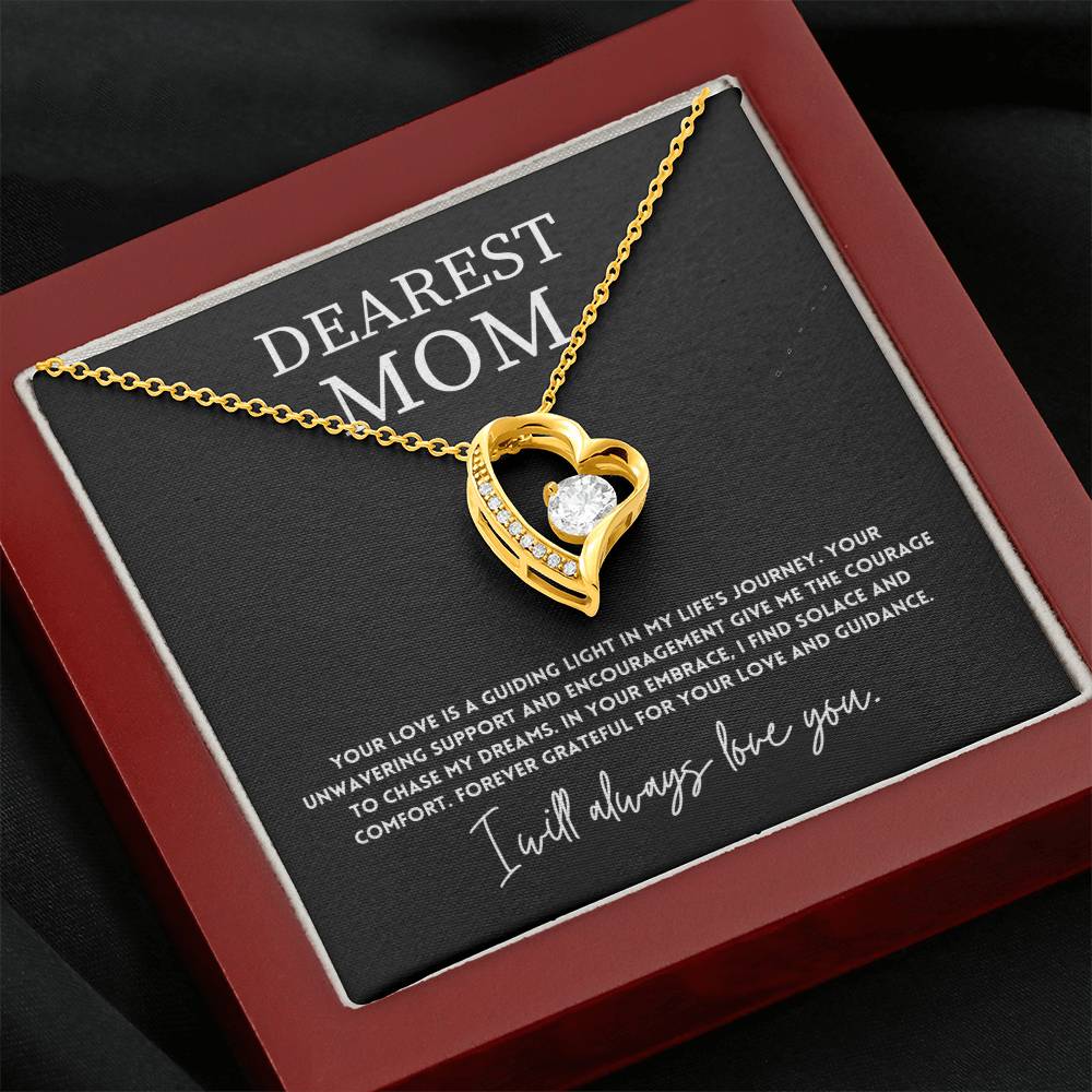 Dearest Mom, Best Necklace Gift From Son Necklace With Heartfelt Message Thoughtful Necklace Gift Best Mother’s Day Necklace Gift Jewelry Gift Love And Support Necklace Gift Inspirational Jewelry Gift Heart Pendant Necklace