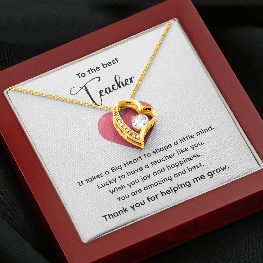 To The Best Teacher Best Teacher Gift Teacher Appreciation Necklace Lucky To Have You Necklace Unique Gift For A Great Teacher Emotional Connection Necklace Supportive Gift For Teachers You Are The Best Necklace