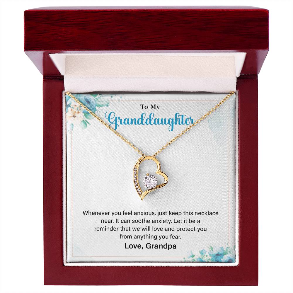 Granddaughter Necklace from Grandpa – Keepsake Gift Box