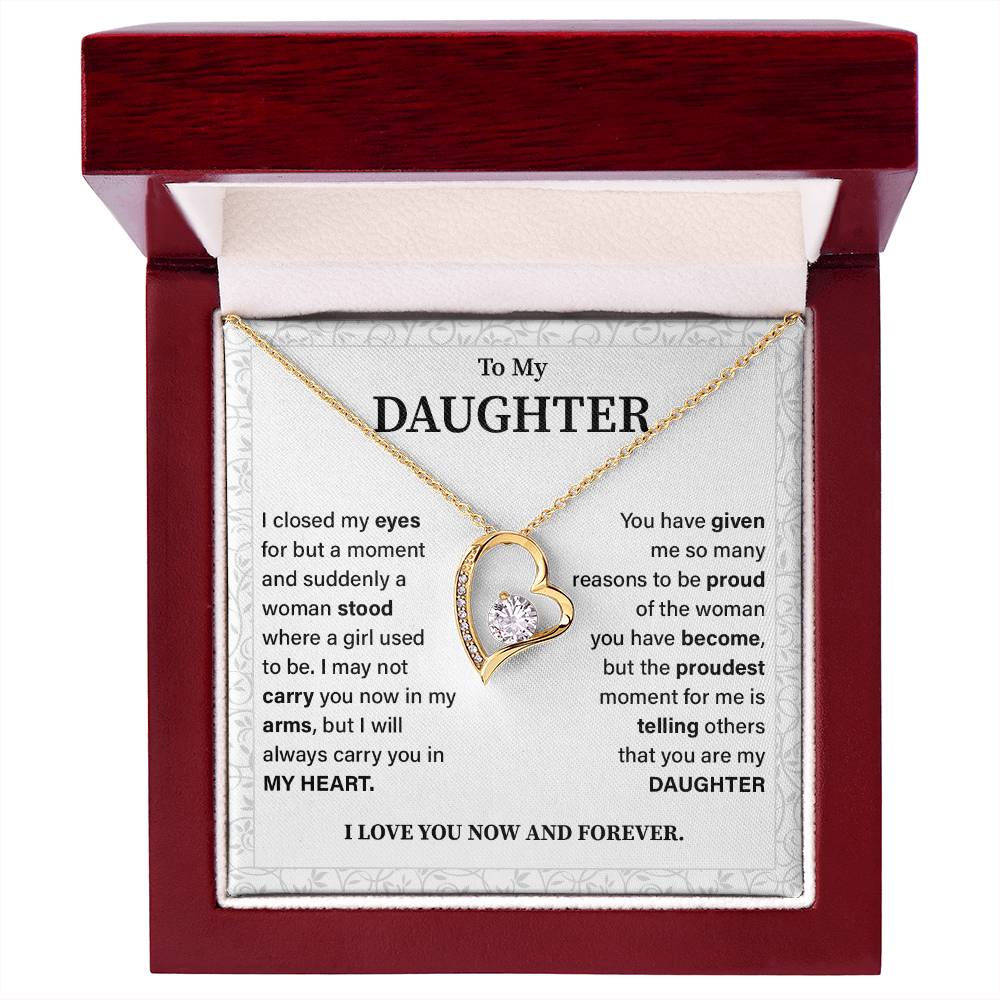 To my daughter i closed my eyes.