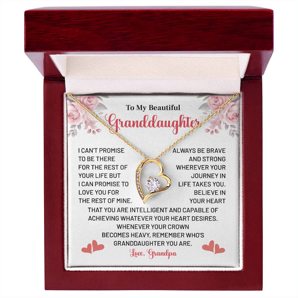 Granddaughter Necklace from Grandpa – Gift Box Message