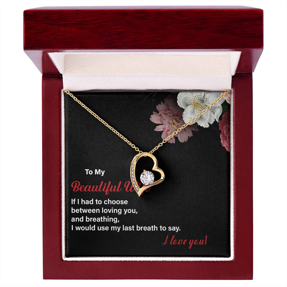 Wife Necklace Gift from Husband – Last Breath Quote